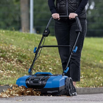 Scheppach C-S610-X Akkumulátoros seprőgép, akkumulátor és töltővel