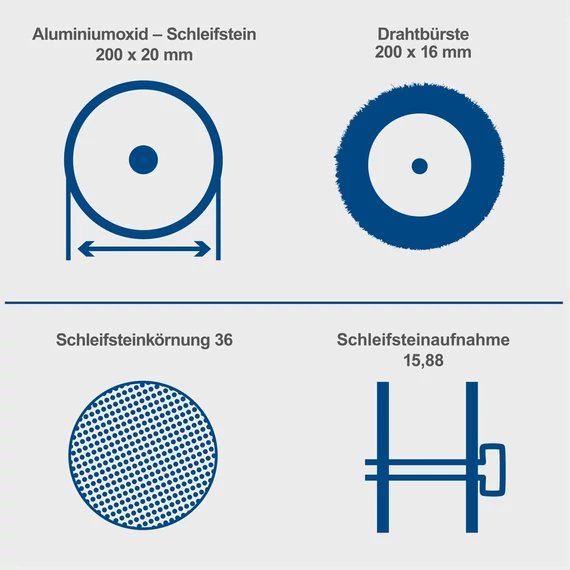A Scheppach SM 200 LB Kettős köszörű drot kefekoronggal