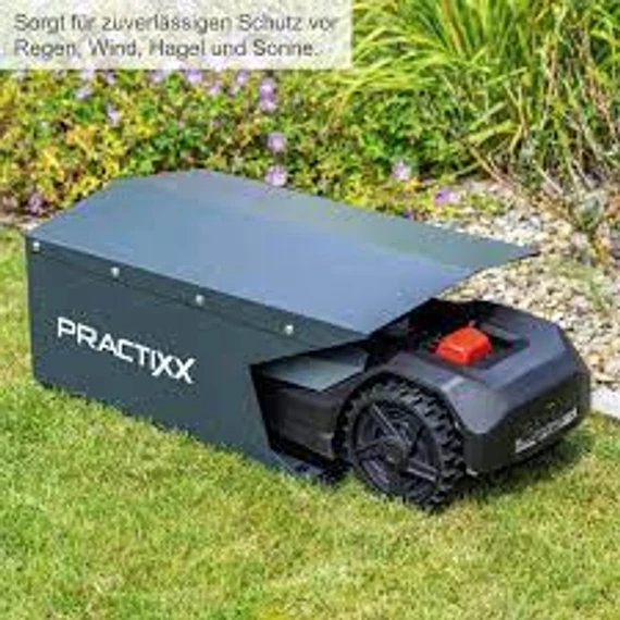 Practixx PX-RRM-600Wi Robotfűnyíró garázs