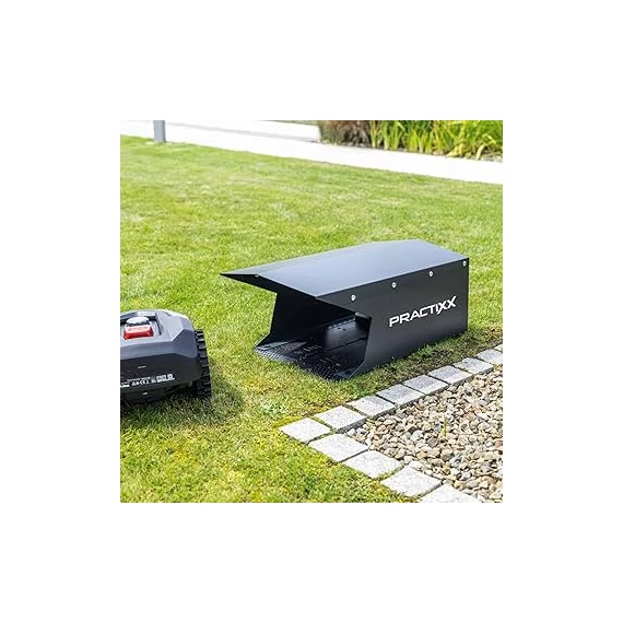 Practixx PX-RRM-600Wi Robotfűnyíró garázzsal, Vezérlés alkalmazáson keresztül WiFi-n vagy Bluetooth-on keresztül