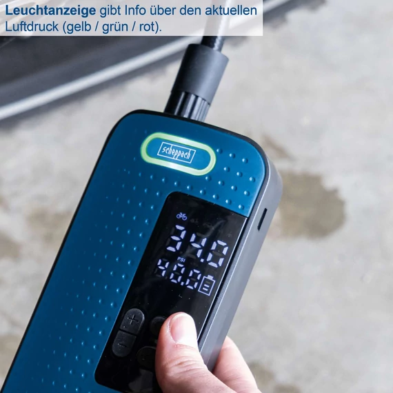 Scheppach AC10/8V Akkumulátoros Kézi Kompresszor,  Mobil Kompresszor