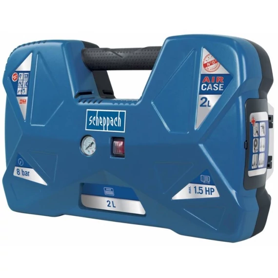 Scheppach Air Case táskakompresszor, olajmentes, 2L
