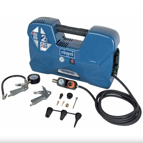 Scheppach Air Case táskakompresszor, olajmentes, 2L