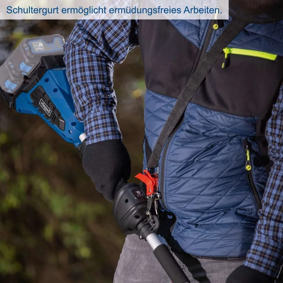 SCHEPPACH BC-MFH400-X 4 az 1-ben akkumulátoros bozótvágó aksival és töltővel