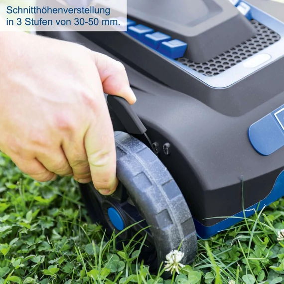Scheppach BC-MP220-X akkumulátoros fűnyíró akkumulátorral és töltővel