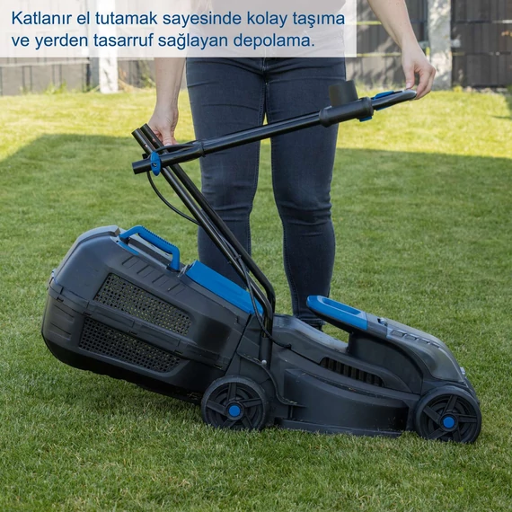 Scheppach BC-MP320-X akkumulátoros fűnyíró akkumulátorral és töltővel
