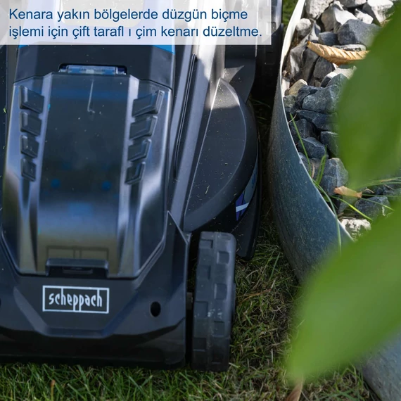Scheppach BC-MP320-X akkumulátoros fűnyíró akkumulátorral és töltővel