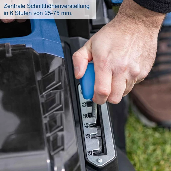 Scheppach BC-MP380-X akkus fűnyíró, Ajándék Sövényvágóval, akkumulátorral és dupla töltővel