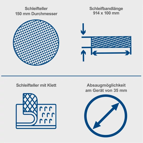 Scheppach BTS800 Vario szalag- és tárcsás csiszoló