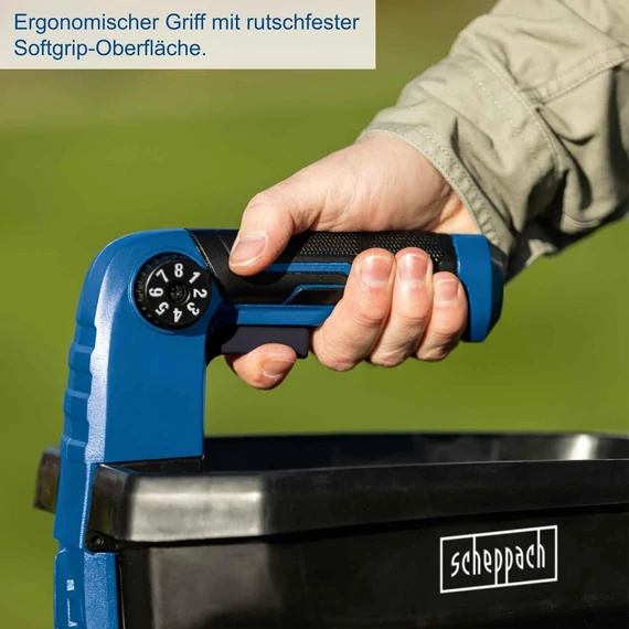 Scheppach C-GSP800-X akkus kézi só szórófej, Akkumulátor töltővel!