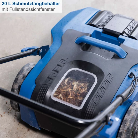 Scheppach C-S610-X Akkumulátoros seprőgép, akkumulátor és töltővel