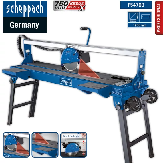 Scheppach FS 4700 vizes csempevágó, Burkolatvágó