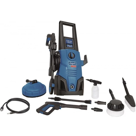 Scheppach HCE 1600 - magasnyomású mosó tartozékokkal 135 bar