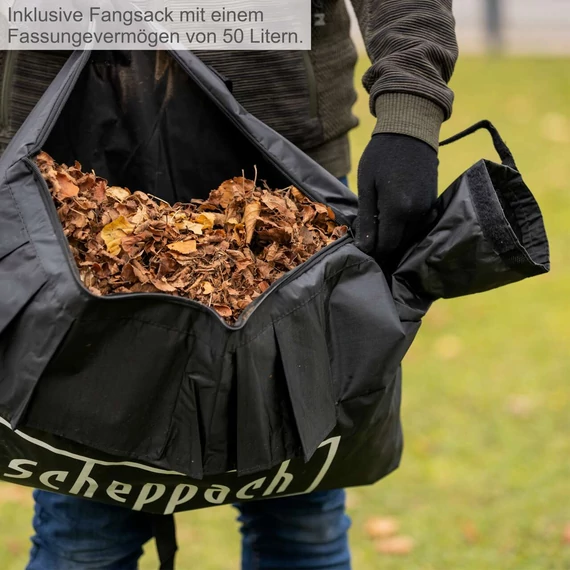 Scheppach LBH 3500 Benzines lombfúvó-szívó 50 literes gyűjtőzsákkal!