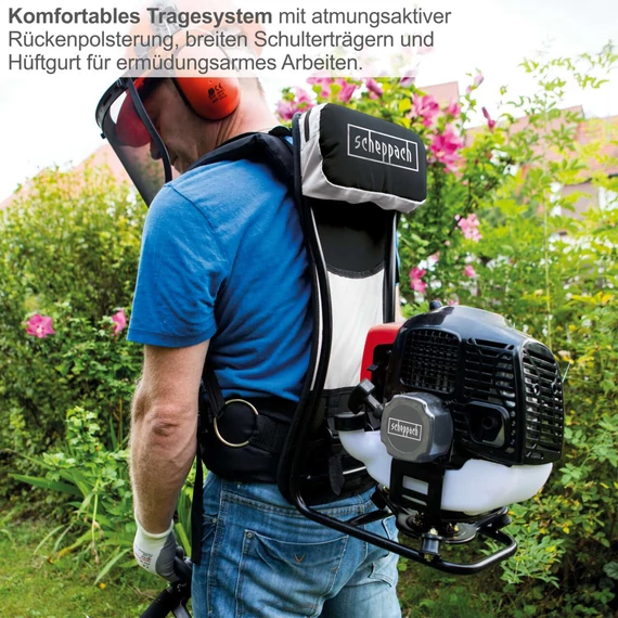 Scheppach MFH 3300-4BP - 4in1-benzinmotoros Magassági ágvágó sövénynyíró Fűkasza