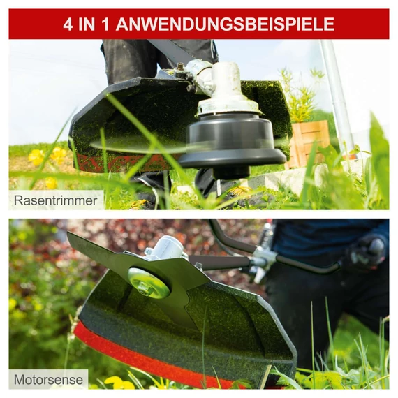 Scheppach MFH 3300-4BP - 4in1-benzinmotoros Magassági ágvágó sövénynyíró Fűkasza