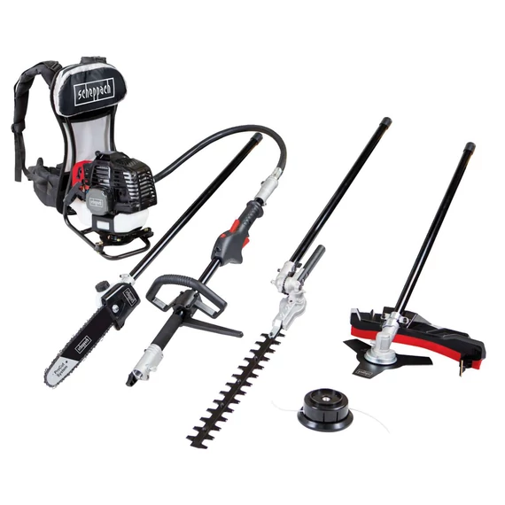Scheppach MFH 3300-4BP - 4in1-benzinmotoros Magassági ágvágó sövénynyíró Fűkasza