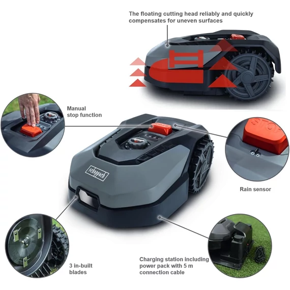 Scheppach RoboCut L500 Robotfűnyíró töltőállomással