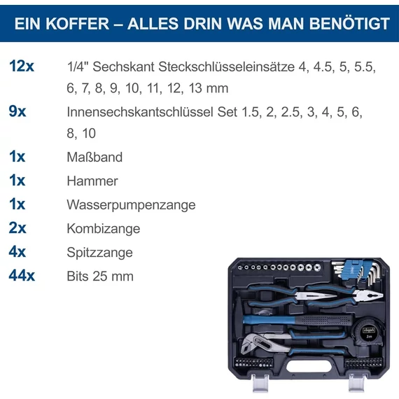 Scheppach Szerszámosláda Töltött, 88 Részes Szerszámkészlet