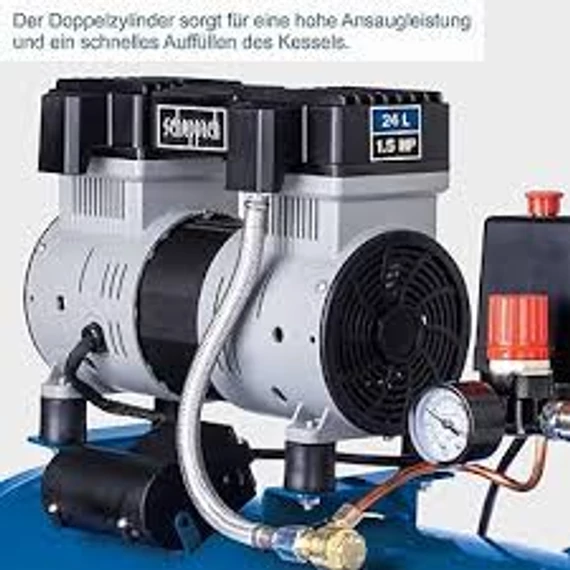 Scheppach Ultra Silent Compressor HC26Si Csendes 2 hengeres Kompresszor