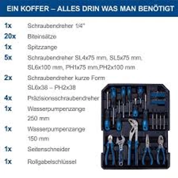 Scheppach WZT187 187 db-os Szerszámkészlet kofferben